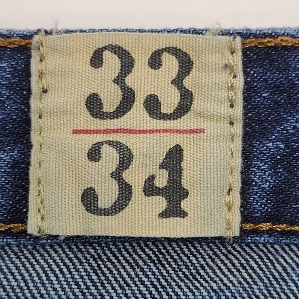 Red Head Jeans Men Sz 33 x 34 Dark Wash Denim Blue 100% Cotton Straight Pants